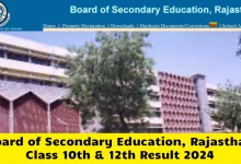RBSE Exam Class 10th 12th Result