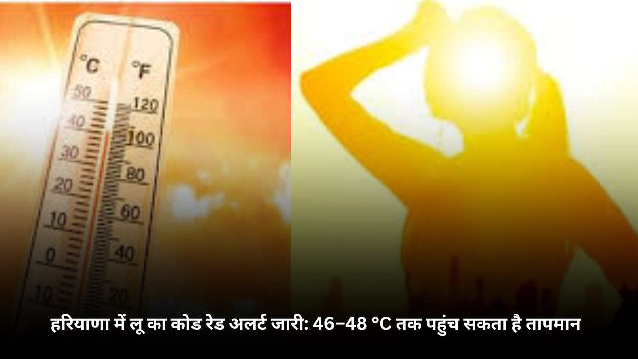 हरियाणा में भीषण गर्मी के बीच सड़कों पर सन्नाटा, लू और तापमान को लेकर कोड रेड अलर्ट जारी।