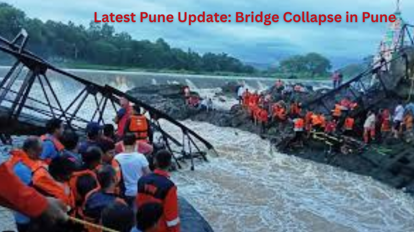 A tragic bridge collapse in Pune over the Indrayani River kills 2 and injures 32. Rescue teams continue operations. Investigation underway to determine cause